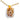 Handmade Porcelain Pendant Necklace – 22K Gold Botanical Design