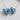 Porcelain Heart Earrings – Blue Tulip & 22K Gold Lustre BitaJewells