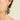 Forest Green Swallow Earrings – Hand-Painted Porcelain Bird with Gold Luster