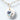 Porcelain Pendant Necklace – Delft Blue Floral & 22K Gold Lustre BitaJewells