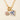 Porcelain Charm Necklace – Gingham Heart & Cupid, 14K Gold Chain