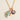 Time Flies porcelain dove and clock charm necklace with 22K gold lustre