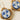 Gold Flower Face Earrings - image 2