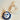Back view of the Celestial Gaze Porcelain Earrings showcasing the unique design in cobalt blue and gold, an ideal choice for unique statement earrings.