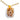 Handcrafted Porcelain Pendant Necklace: 22K Gold Botanical Design