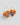 Orange Heart Porcelain Earrings – Blue Tulip Motif & 22K Gold Lustre BitaJewells