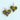 Hand-Painted Porcelain Heart Earrings – Blue Floral Miniature Art with 22K Gold Details