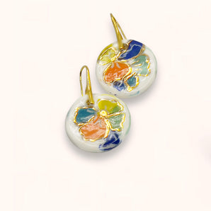 Handcrafted Porcelain Earrings - Floral Bliss Collection