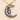 Close-up of hand-painted porcelain crescent moon face charm with 22K gold lustre