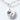 Porcelain Pendant Necklace – Delft Blue Floral & 22K Gold Lustre