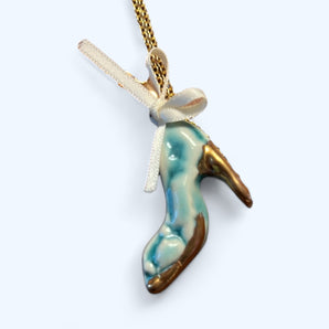 Handmade Porcelain Shoe Pendant