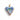 Elegant Evil Eye Pendant - Handcrafted Porcelain Heart with 24K Gold Accents & Delft Blue Floral Design