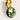 Festive green botanical porcelain earrings