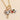 Porcelain heart pendant hand-painted with a feminine face, gold leaf crown accents, and a small hand-and-rose charm, on a gold paperclip chain